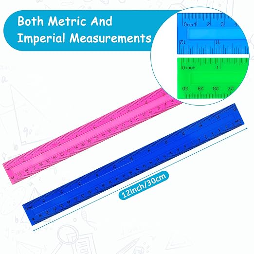 ZUFECY 8-Pack 12" Flexible Rulers - Image 2