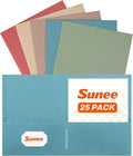 SUNEE Folders with Pockets, 2 Pocket Folders Fit Letter Size Paper, Paper File by SUNEE