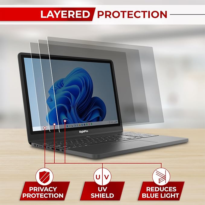 SightPro 15.6 Inch 16:9 Laptop Privacy Screen Filter - Image 9