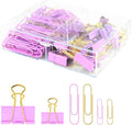 Cute Paper Clips Binder Clips Combo Set, Cute Office Supplies Set by CREECHWA