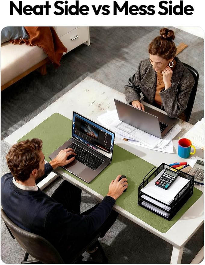 YSAGi Leather Desk Protector, Office Mat, Large Mouse Pad, Non-Slip PU Leather - Image 6