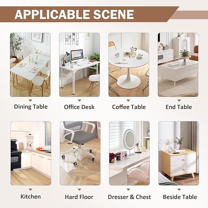 LovePads Clear Desk Mat 14 x 48 Inch, 1.5mm Thick Clear Table Protector - Image 6