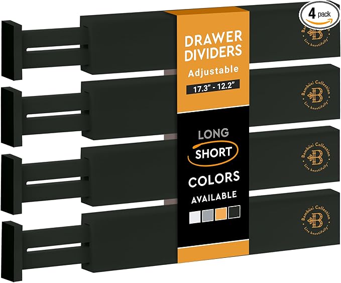 4-Pack Bamboo Drawer Dividers by Bamb%C3%BCsi