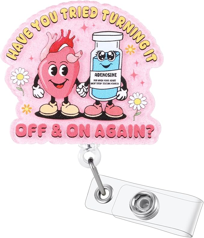 Have You Tried Turning It Off & On Again Funny Nurse Badge Reel, Cute by Unknown