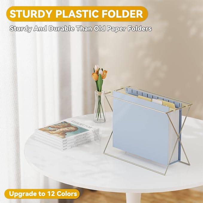 Plastic Extra Capacity Hanging File Folder Letter Size, Heavy Duty 2" - Image 2