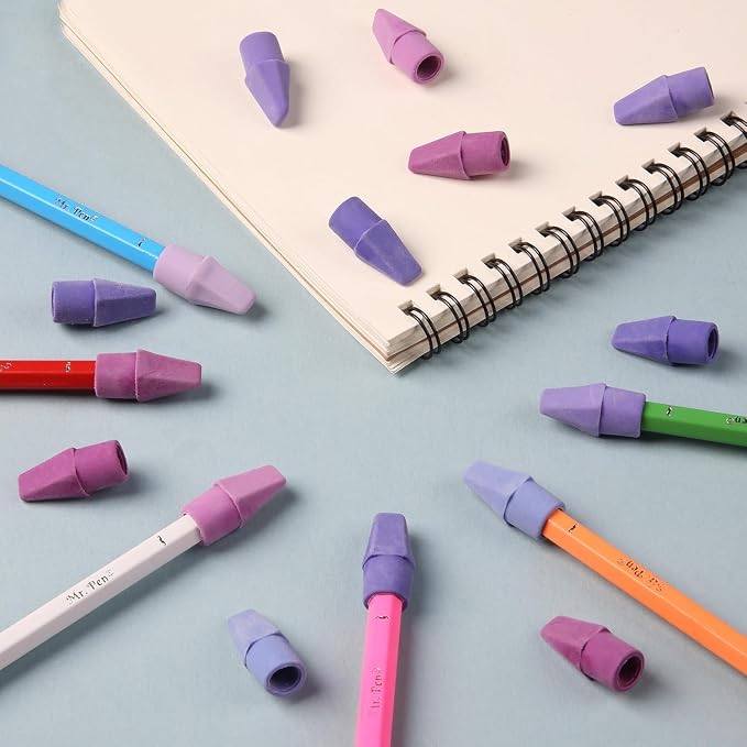 Mr. Pen- Pencil Erasers Toppers, 500 Pack, Colorful | Latex Free, No Smudge - Image 8