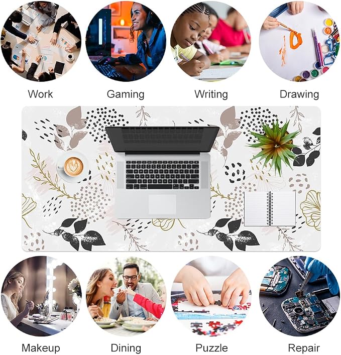 QIYI Large Mouse Pad for Desk, Cute Desk Mat for Desktop, Women Girls Office - Image 7