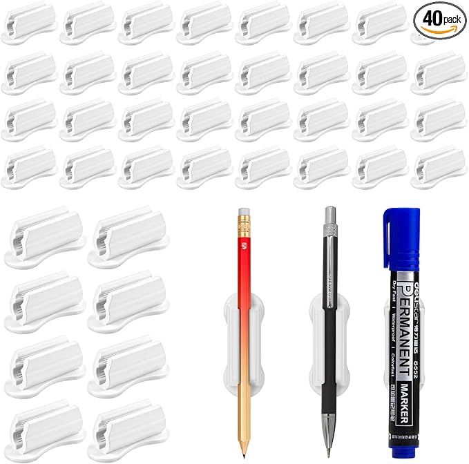 VZZNN Adhesive Pencil Holders for Desk, Marker Holder, Adhesive Pen Holder for by VZZNN