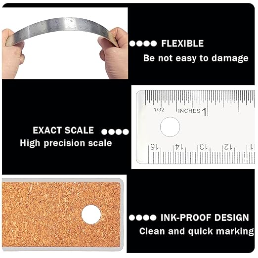 Metal Ruler 6 Inch 12 Inch Stainless Steel Metal Ruler - Image 5