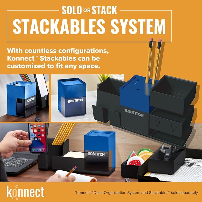 Bostitch Konnect Rechargeable Pencil Sharpener, Auto-Stop Helical Cutter - Image 4