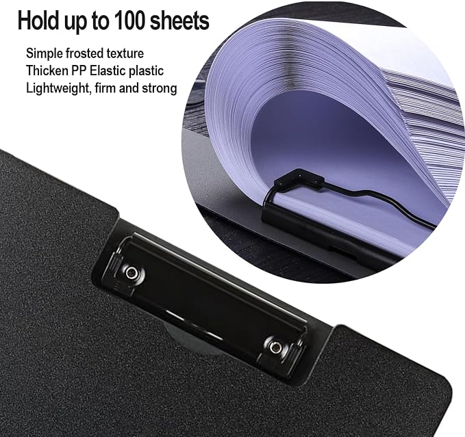 2 Pack Foldable Clipboards, A4 Office Clipboard Folder - Image 4