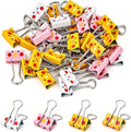 BAYTORY 32Pcs Cute Binder Clips, 3/4 Inch Small Binder Clips, Colored Paper Clip by BAYTORY