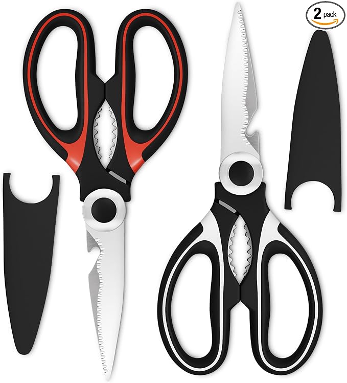 2 Pcs Heavy Duty Kitchen Scissors by LIBERHAUS