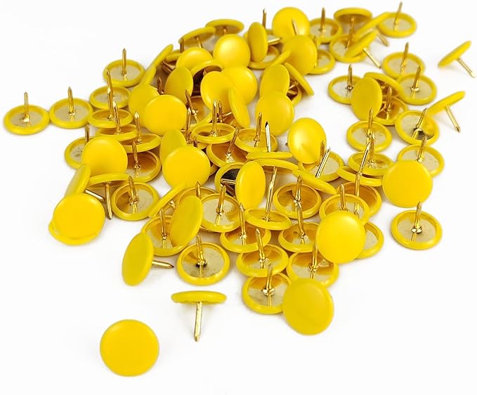 200 Pcs Thumb Tacks, Drawing Pins, Metal Flat Push Pins, Round Head Drawing Pins - Image 5