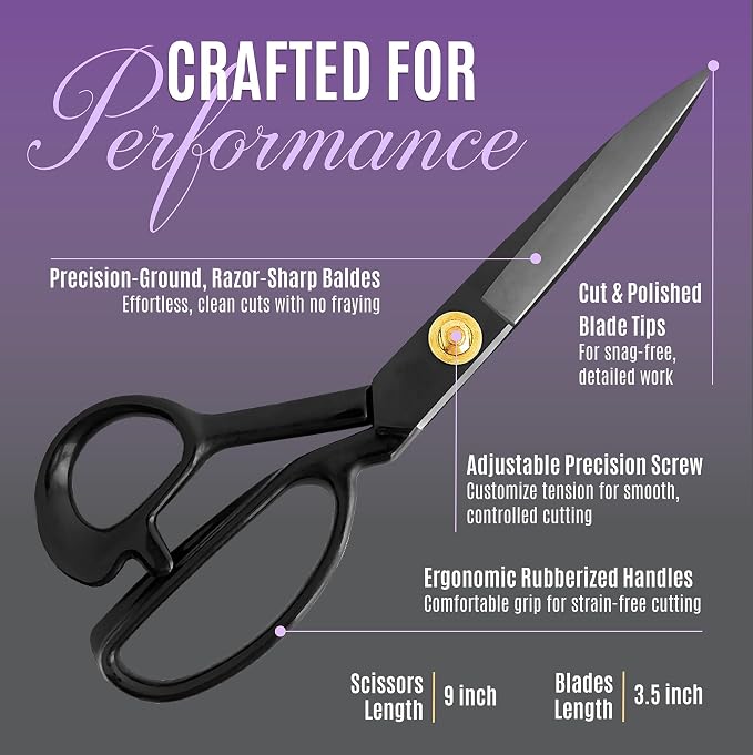 Professional 9 Inch Sewing Scissors - Image 2