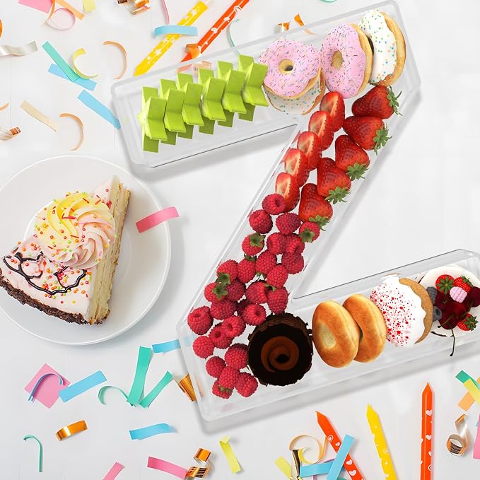 13.8" Extra Large Acrylic Letter Charcuterie Board Box, Reusable Fillable - Image 4
