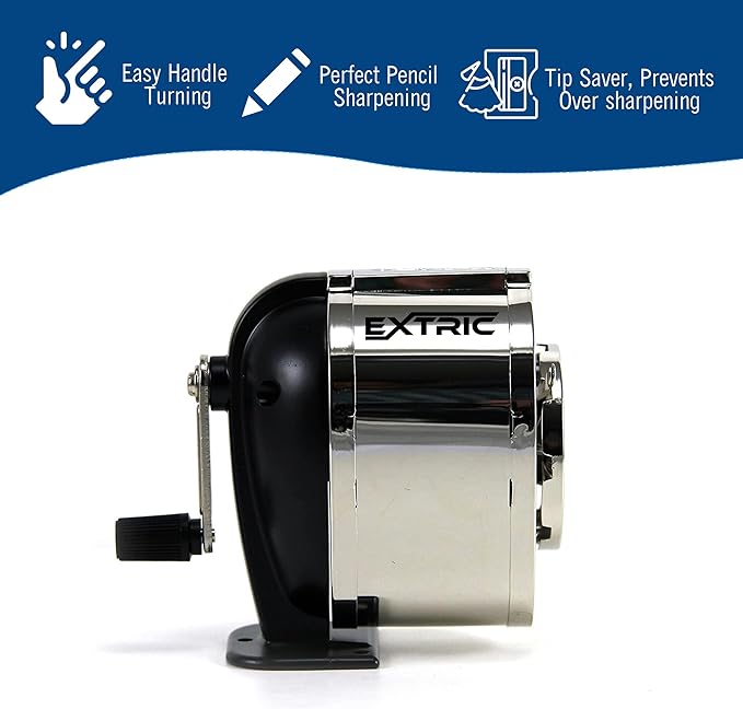EXTRIC Pencil Sharpener Manual Desktop & Wall Mount Hand Crank Sharpeners | - Image 6