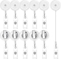 50 Pack Retractable Badge Reels by BESARME