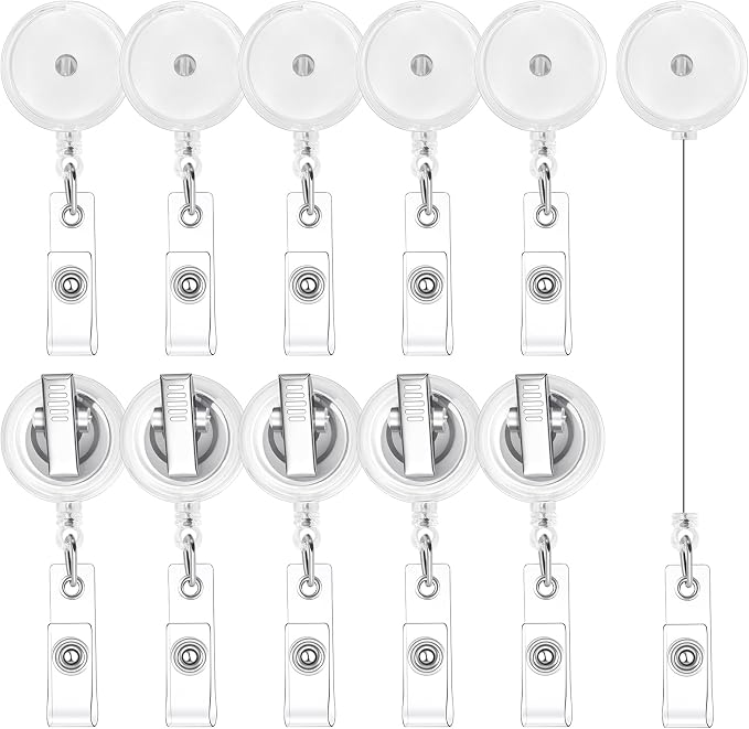 100 Pieces Retractable Badge Reels by BESARME