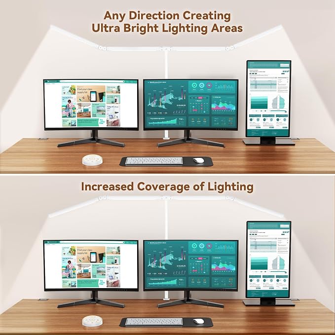 Pzloz Led Desk Lamp with Clamp: Architect Desk Lamp - Image 2