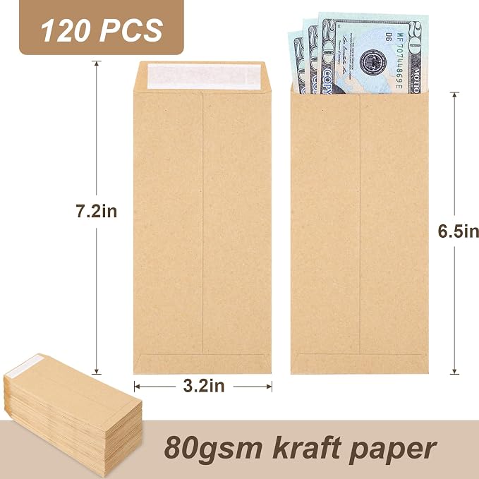 Joyberg 120 PCS Money Envelopes - Image 2