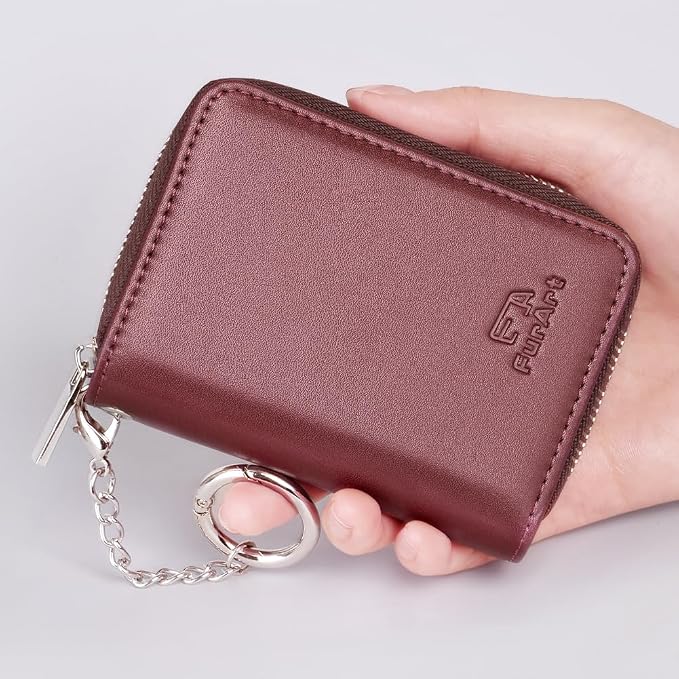 FurArt Zipper Wallet Women, RFID Blocking Credit Card Wallet, Business Card - Image 6