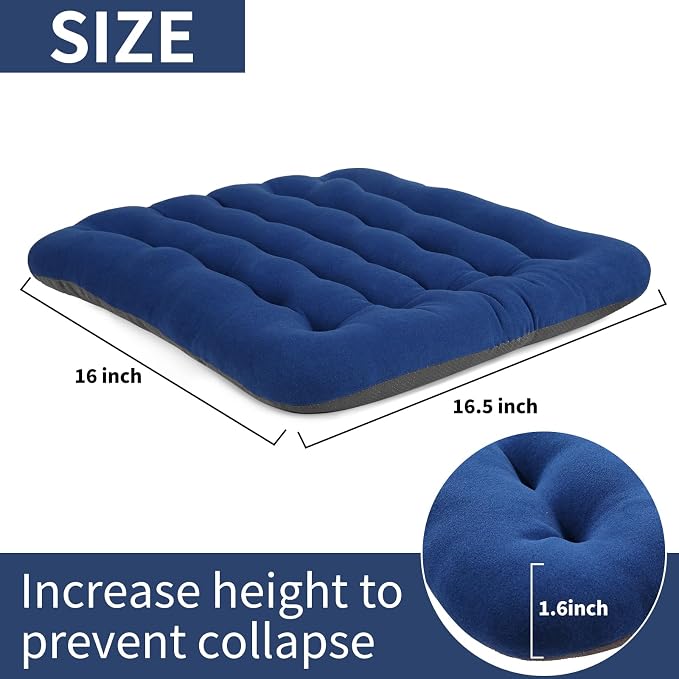 BUYUE Good Support Office Chair Cushion Padded, Soft Velvet Comfortable - Image 2