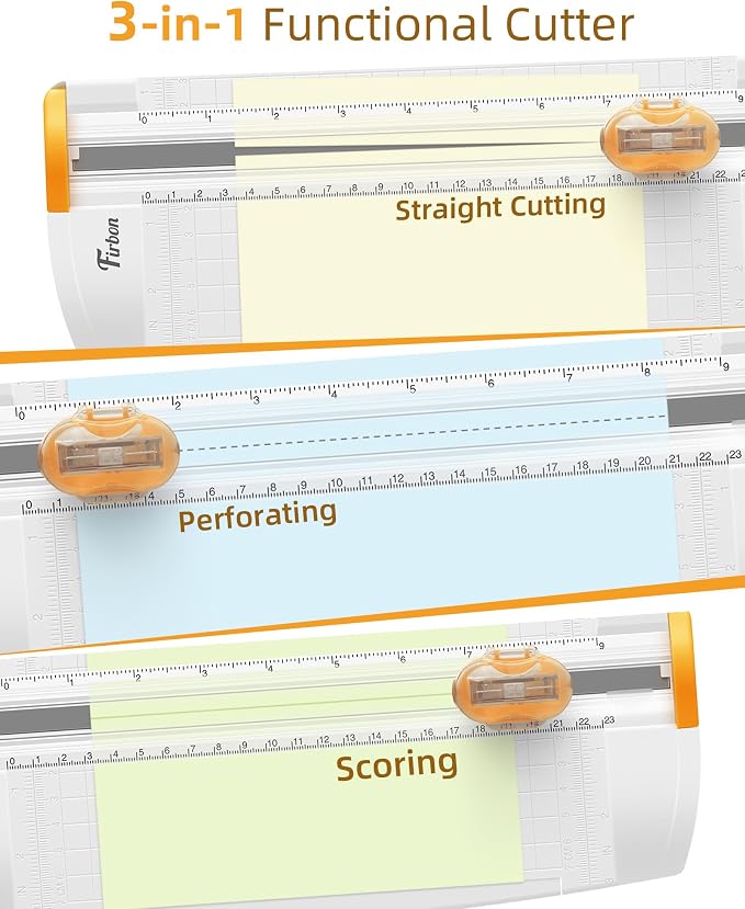 Firbon 3-in-1 Paper Cutter, Scoring & Perforating Blades - Image 2