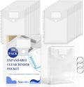 20 Pack Clear Expandable Binder Pockets by Surcotto