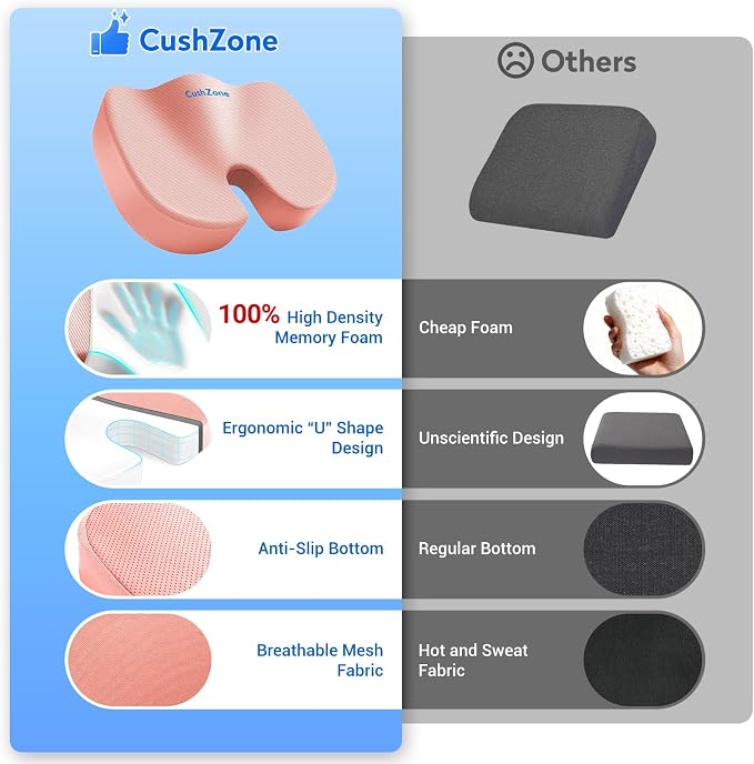 XXL Seat Cushion Office Car Seat Cushion, Memory Foam Cushion - Image 3