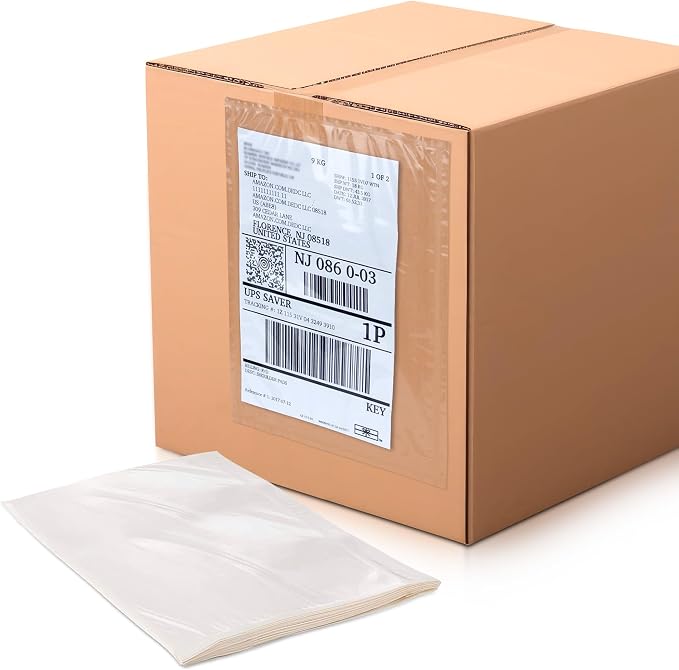 APQ Clear Top Loading Packing List Envelopes, 7 x 10 Inches. 100 Pack Packing by APQSupply%C2%AE