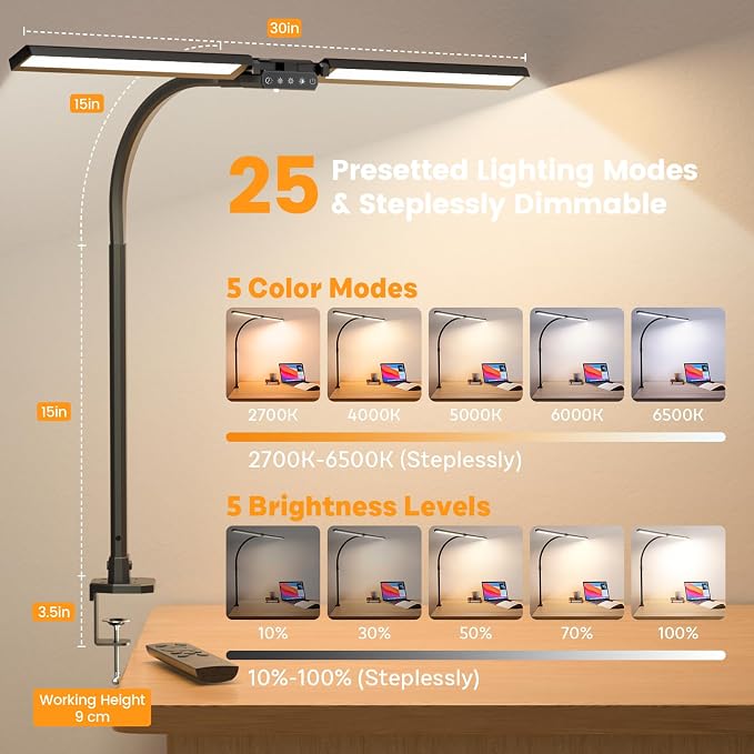 SIBRILLE Upgraded Desk Lamp for Home Office - Image 3
