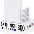 Fuxury 300 Pack White Bubble Mailers 6x10 Inch, Small Bubble Shipping by Fuxury