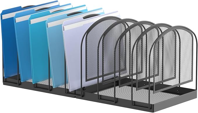 SUPEASY File Organizer for Desk, 9-Section Mesh Desk Organizer, Vertical File by SUPEASY