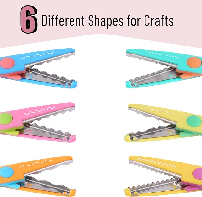 Mr. Pen- Craft Scissors Decorative Edge, 6 Pack, Vintage Colors | Zig Zag - Image 4