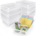 Zhehao 24 Pcs Paper Organizer Basket Bulk 13.6 x 10.2 x 3.3 Inch Classroom by Zhehao