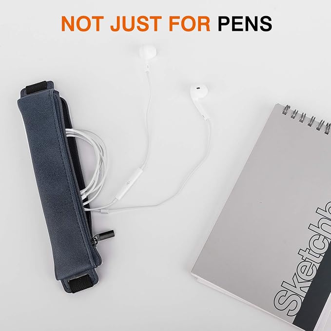 MoKo Pencil Case, PU Leather Pen Pencil Pouch Holder Stationery Zipper Bag - Image 5