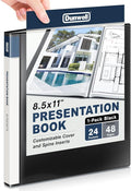 Dunwell Presentation Binder 24-Pocket, Displays 48 Pages, 8.5x11 Portfolio by Dunwell