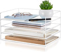 Harloon 4 Tier Paper Organizer Letter Tray Acrylic Desk File Organizer Heavy by Muasung