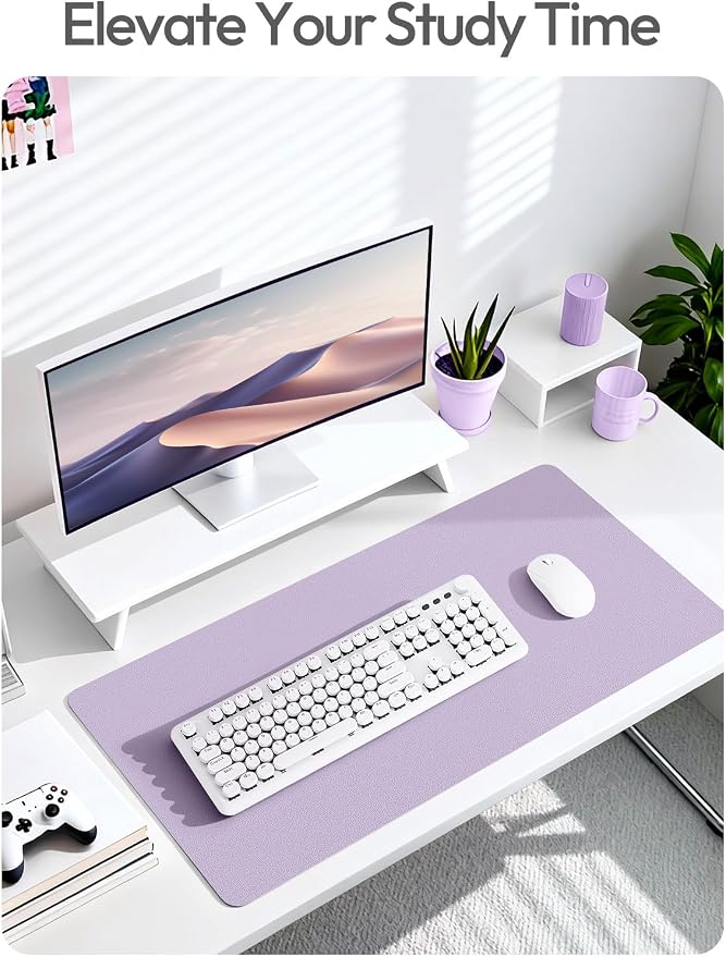 YSAGi Leather Desk Protector, Office Mat, Large Mouse Mat, Non-Slip PU Leather - Image 6