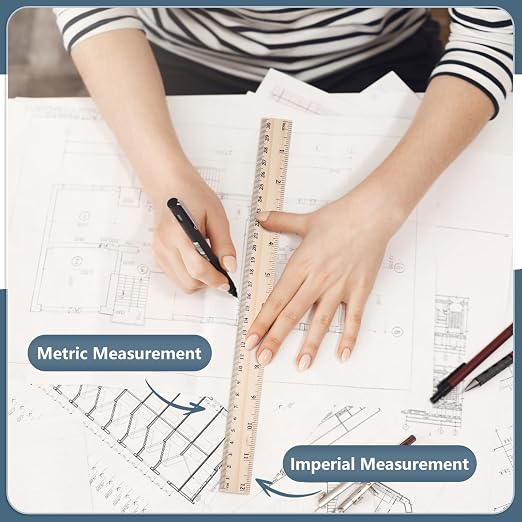 40 Pack Wooden Rulers, 12 Inch/30 cm, Double-Sided - Image 5