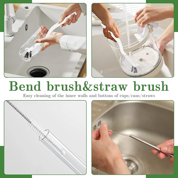 15pcs Crevice Cleaning Brush, Hard Bristle Scrub Brushes Tools, Window and - Image 2