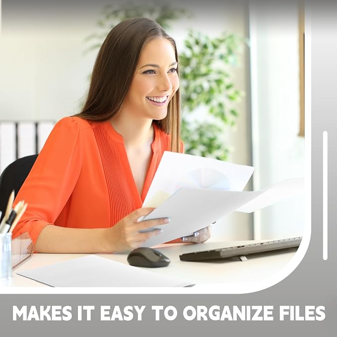 Henoyso 18 Pack White Plastic Folders - Image 6