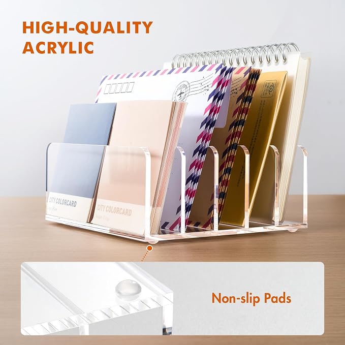 BEYGORM Acrylic Mail Holder, Vertical Letter Sorter - Image 5