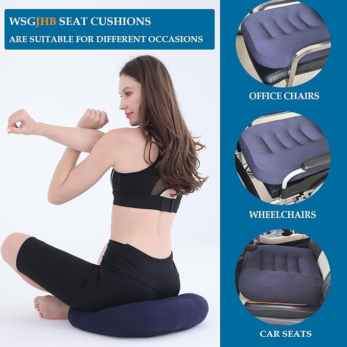 WSGJHB Office Chair Cushion Pillow Adult Car Booster Seat Cushions | Seat - Image 5