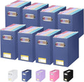 BALEINE File Organizer Box, Cardboard File Folder Organizer by BALEINE