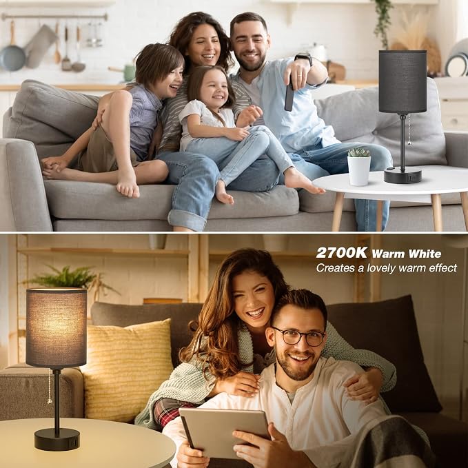 Dicoool Black Bedroom Lamp 3 Color Temperatures - Image 6