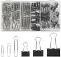 500PCS Paper Clips and Binder Clips Assorted Sizes, 3 Sizes in One Pack by Deoot