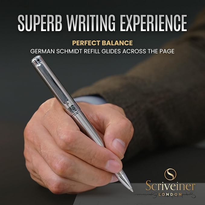 Scriveiner Stainless Steel Ballpoint Pen - Image 4
