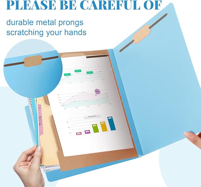 Skyygemm 12 Pcs Classification Folders 3 Pocket Dividers Letter Size Employee - Image 3